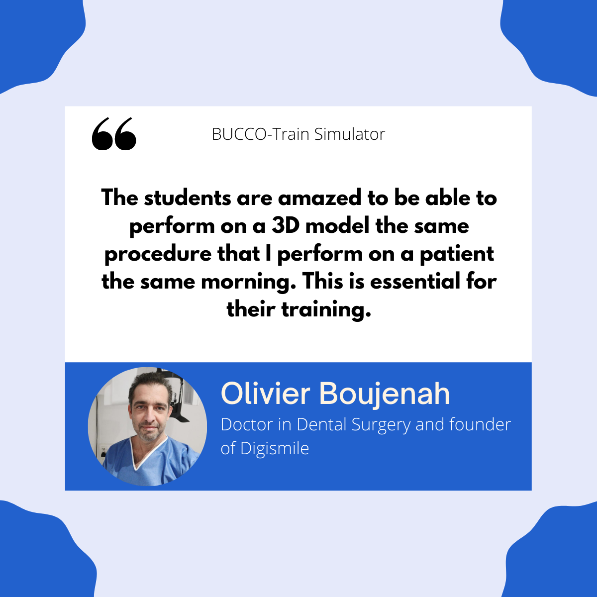 Customer feedback Olivier Boujenah